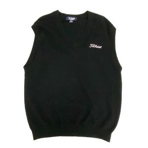 Titleist Men's Black Cashmere Golf Sweater Vest